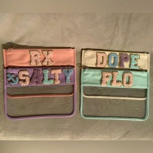 Clear zipper pouches, water resistant 8x11